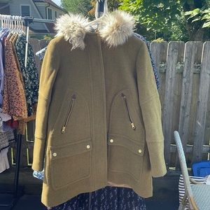 JCrew Chateau Parka Nello Gori Wool Coat Sz 10